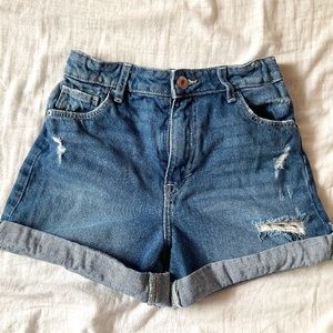 Denim shorts color navy blue size 9-10